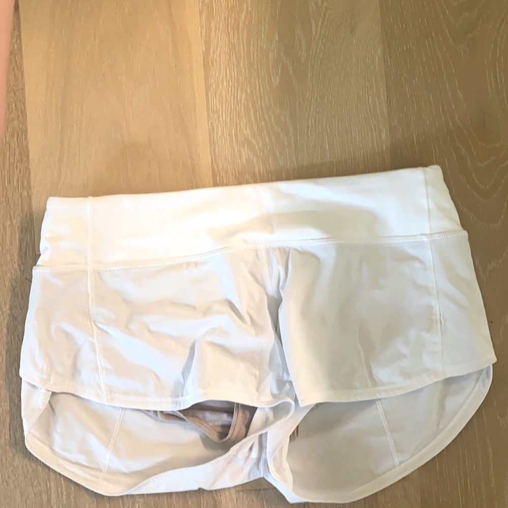 LuluLemon White Athletic Shorts